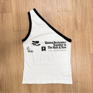 courreges asymmetrical one shoulder top